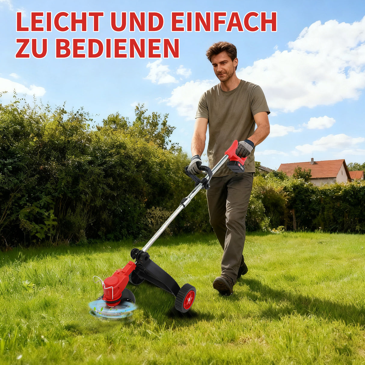 Akku Rasentrimmer 24V mit Akku als Rasenkantenschneider oder Freischneider