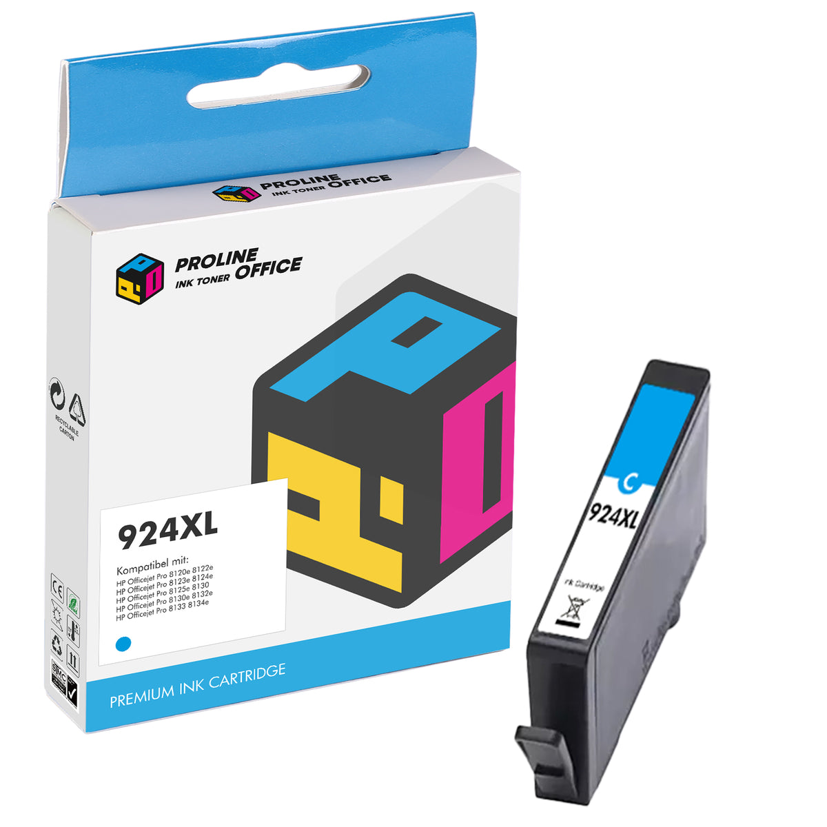 Kompatibel HP 924/HP 924e (XL) Cyan Druckerpatrone mit hoher Reichweite (4K0U7NE)