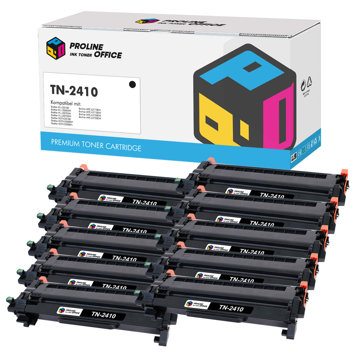Kompatible Brother TN-2410 Toner Schwarz 10PK
