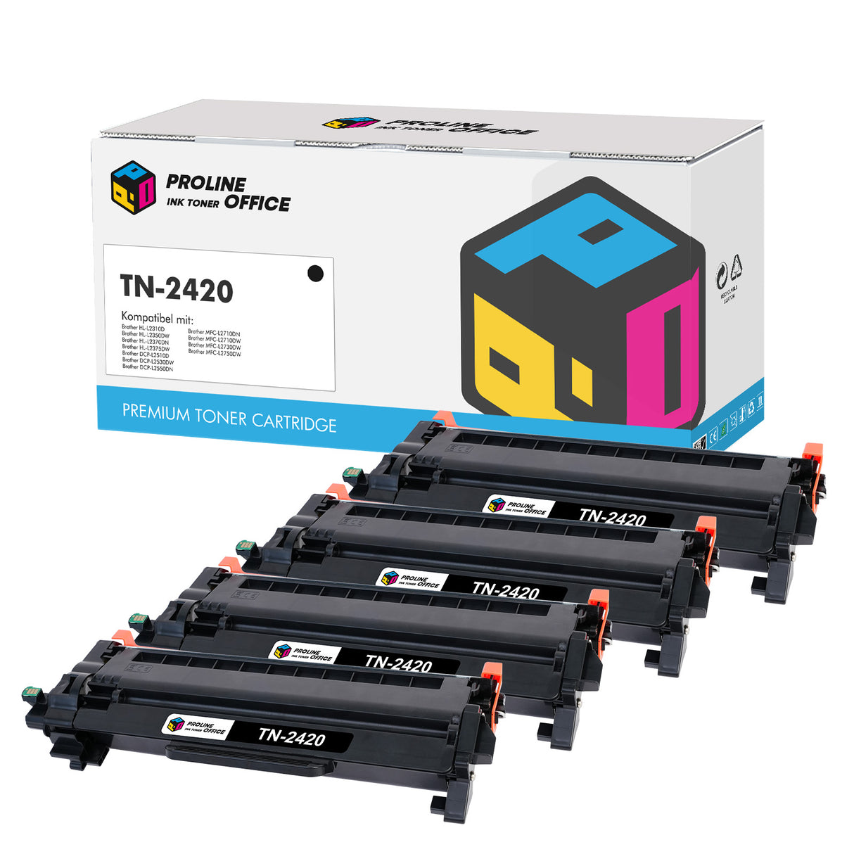 Kompatible Brother TN-2420 Toner Schwarz 4PK
