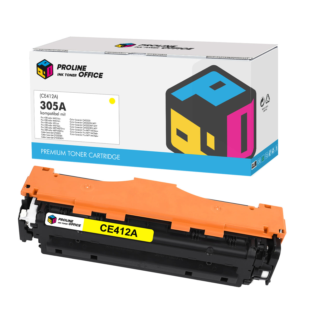 Kompatibel HP 305A(CE412A) Toner Gelb
