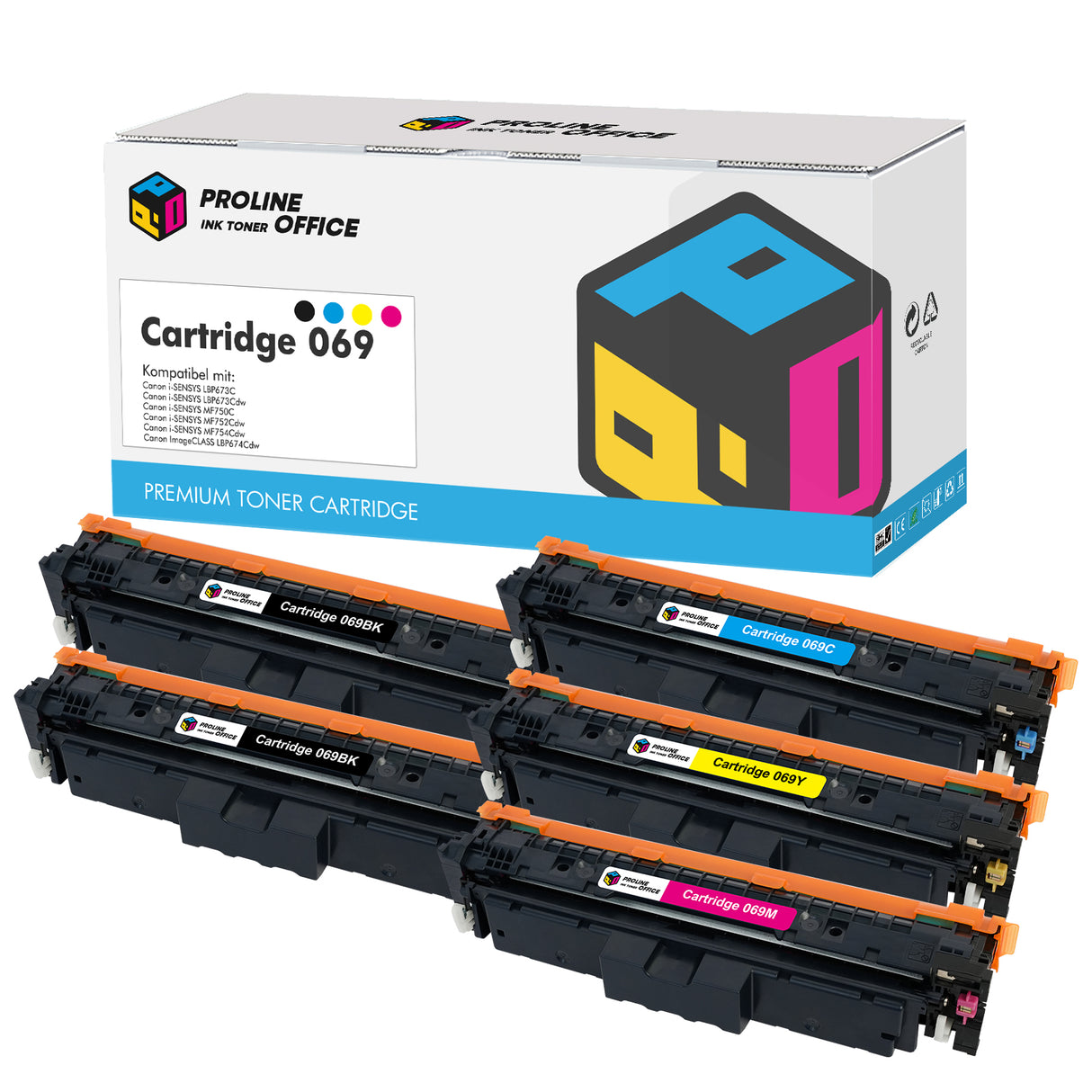 Kompatibel Canon i-SENSYS LBP673Cdw Toner Set