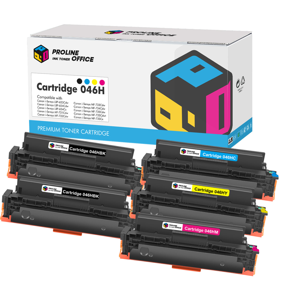 Kompatibel Canon i-SENSYS MF732Cdw Toner 5PK