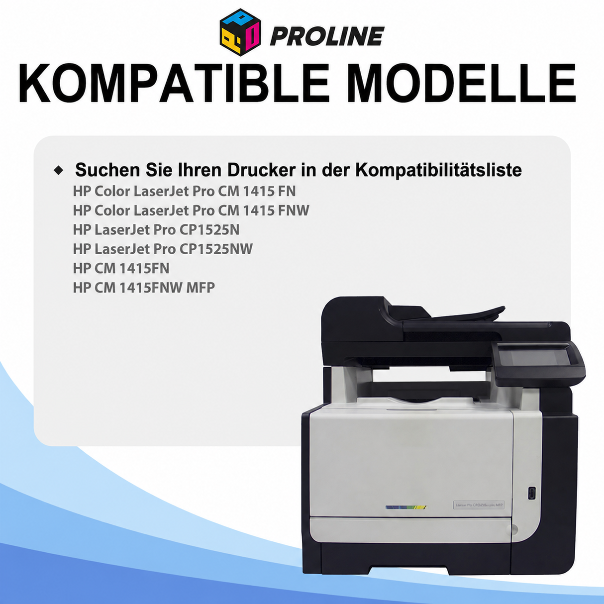 HP Color LaserJet Pro CM 1415 fnw Toner-Kompatibel HP 128A Patronen Multipack
