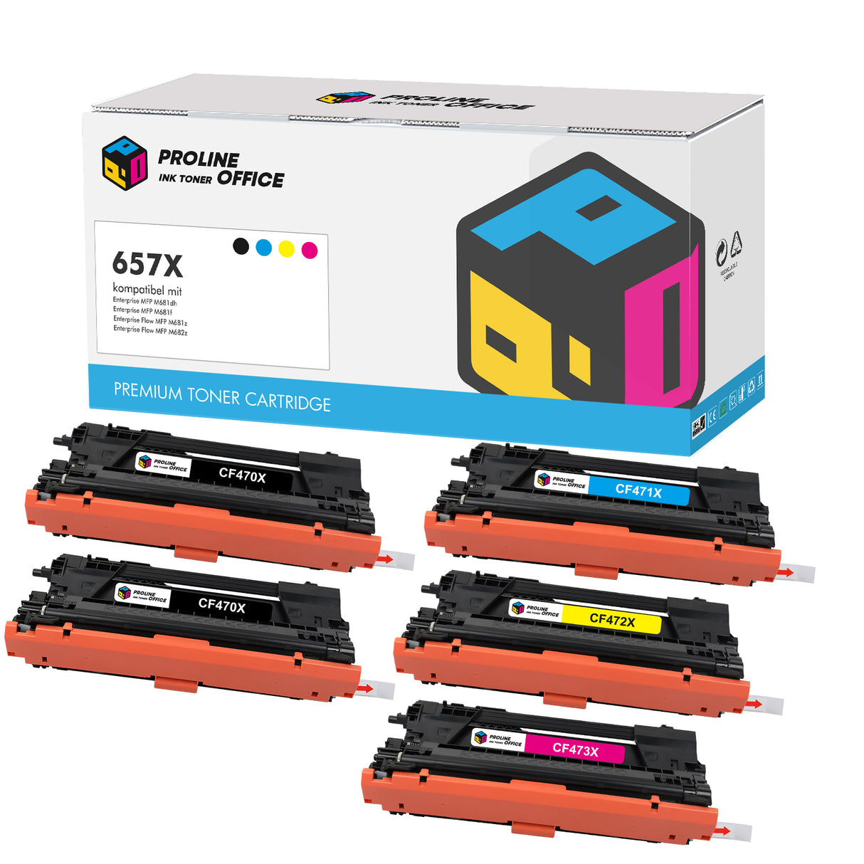 Kompatibel HP 657X Toner 5PK