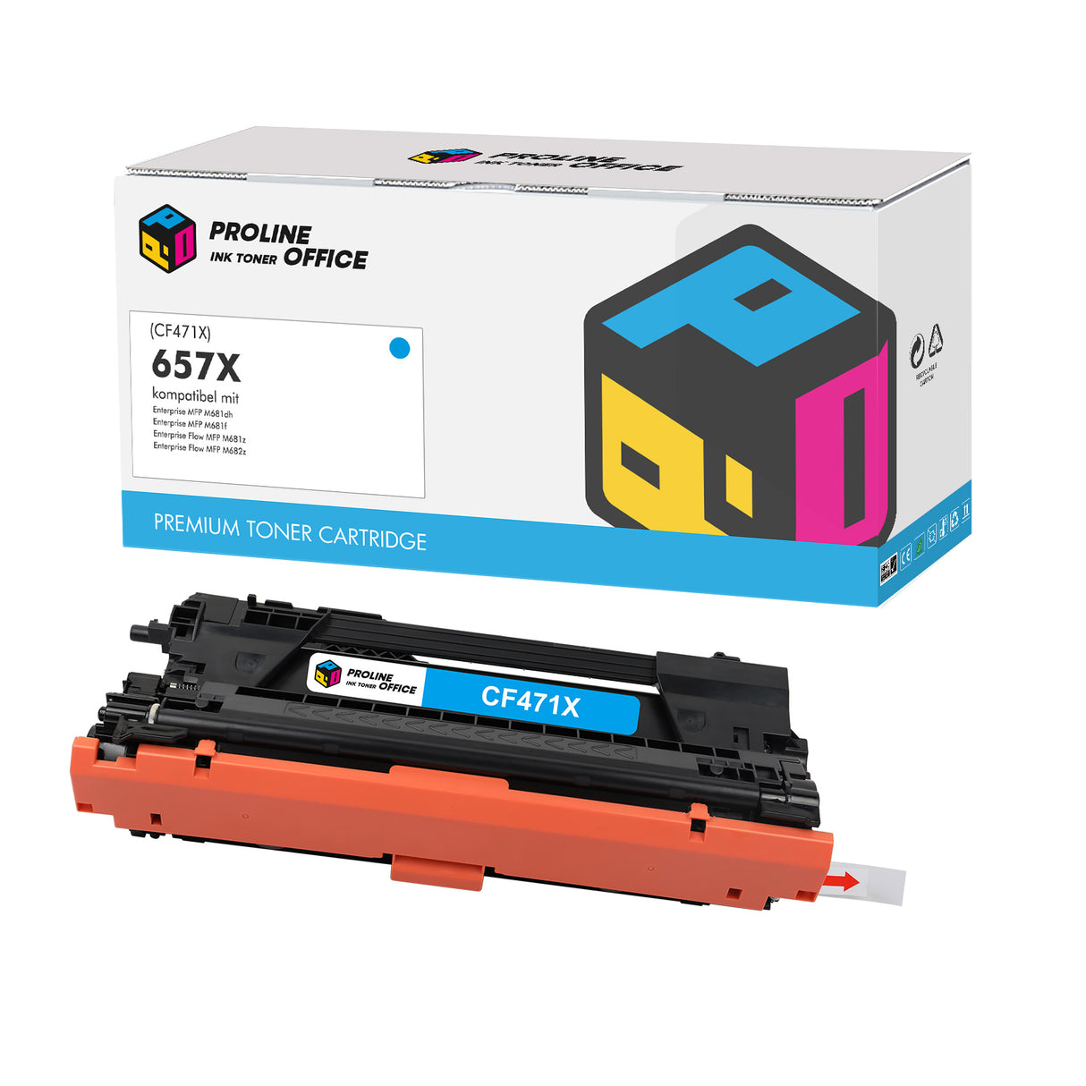 Kompatibel HP 657X Toner Cyan