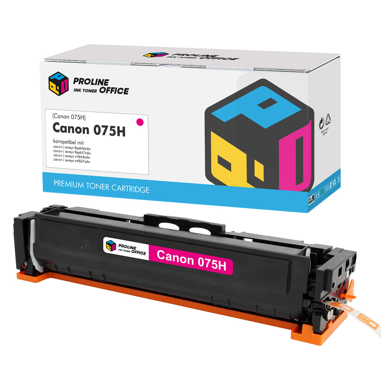 Kompatibel Canon 075H Toner Patronen Magenta