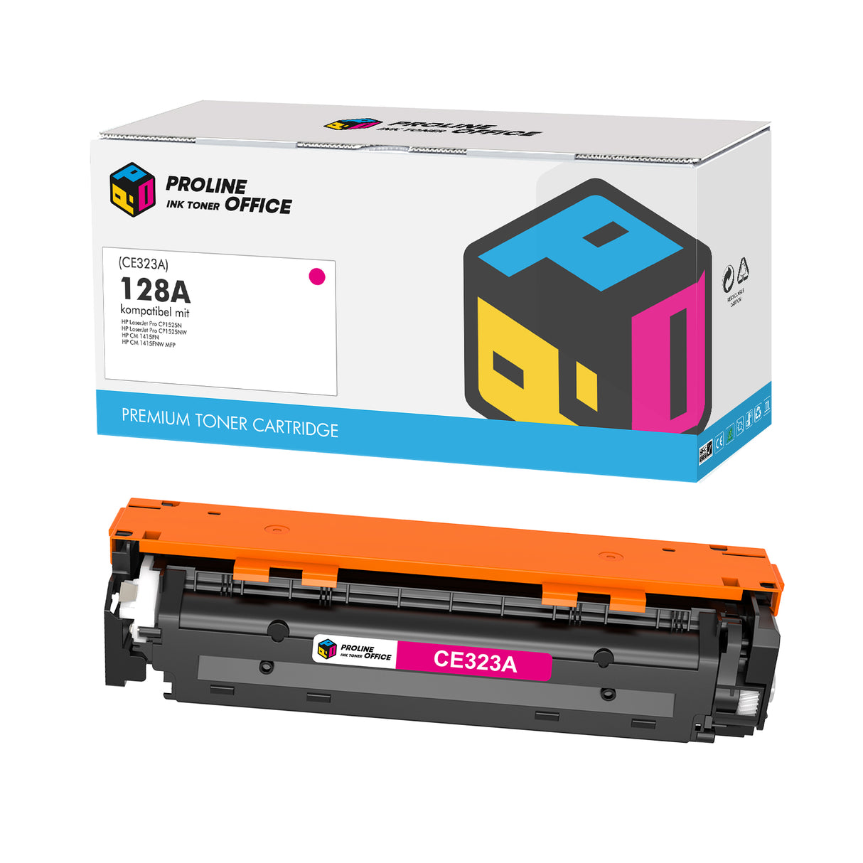 Kompatibel HP 128A CE323A Toner Magenta
