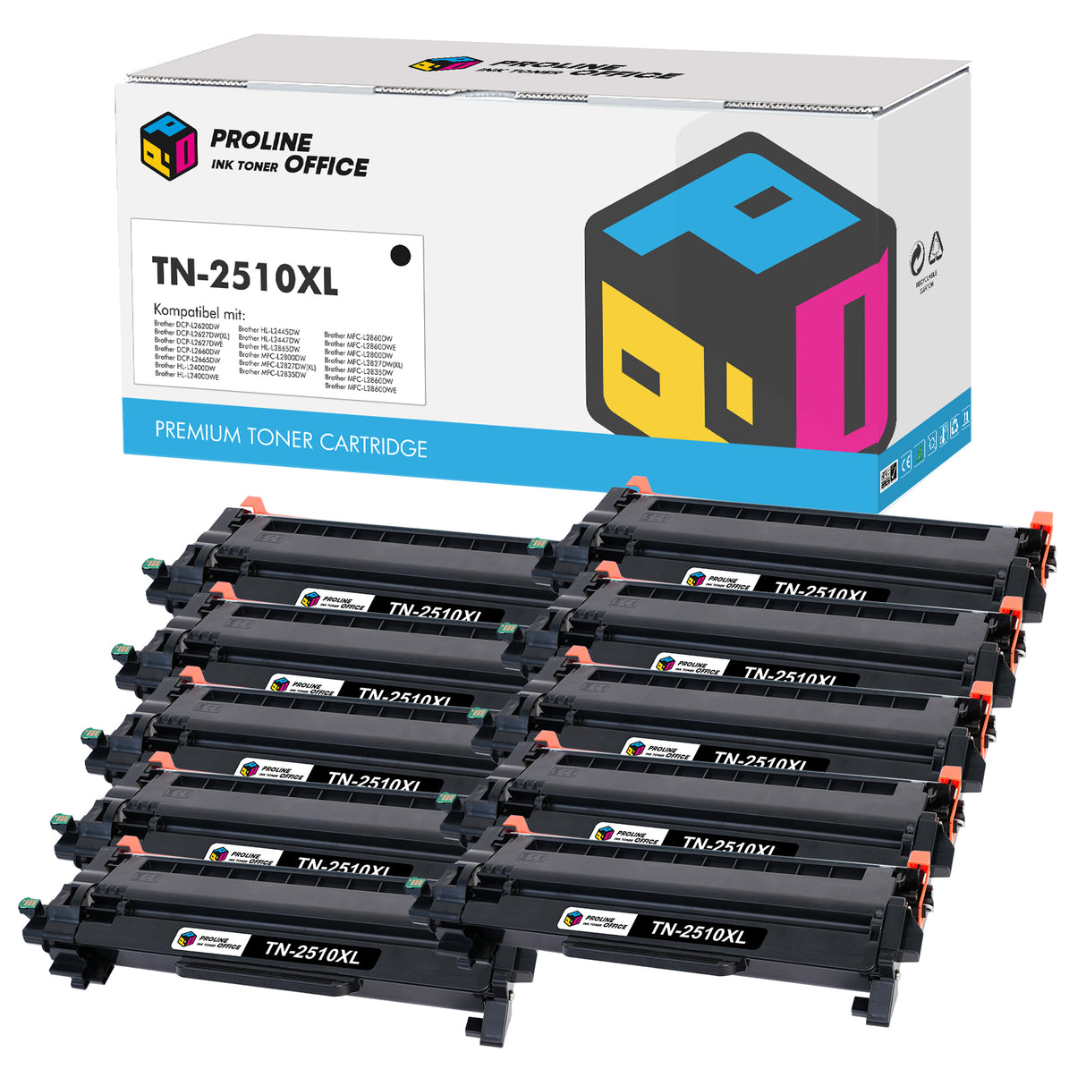 Brother MFC-L2860DW Toner TN-2510XL 10pk