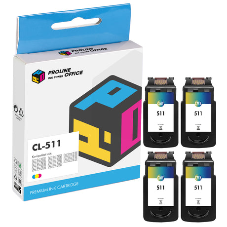 Kompatibel Canon CL-511 4er-Pack
