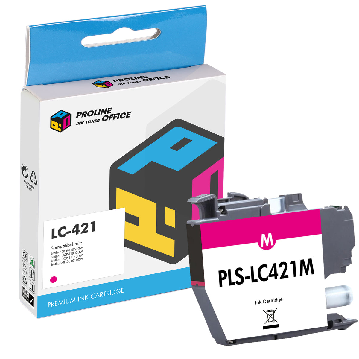 Kompatibel Brother LC-421M LC-421XLM LC421M LC421XLM Druckerpatrone Magenta