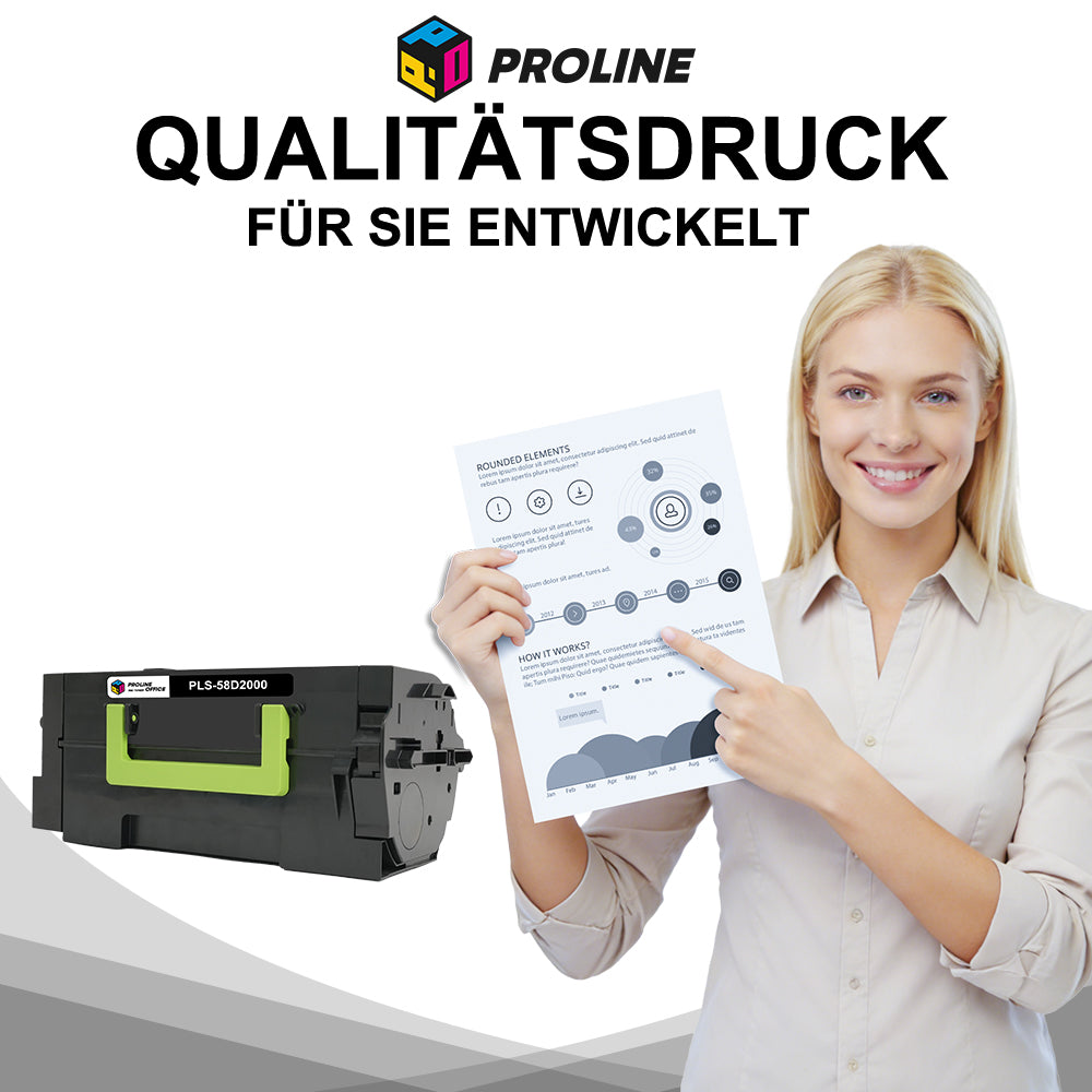 Kompatibel Lexmark 58D2000 Toner