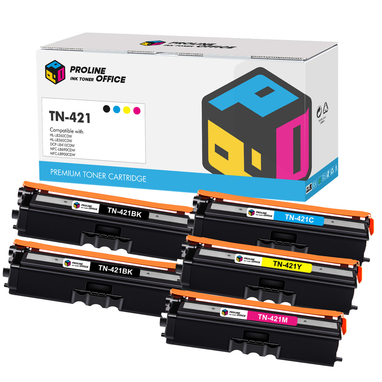 Kompatibel Brother DCP-L8410CDW Toner Set 5PK