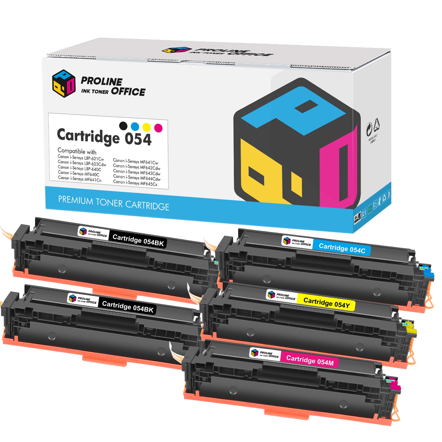 Kompatibel Canon i-SENSYS LBP623Cdw Toner Set 5PK