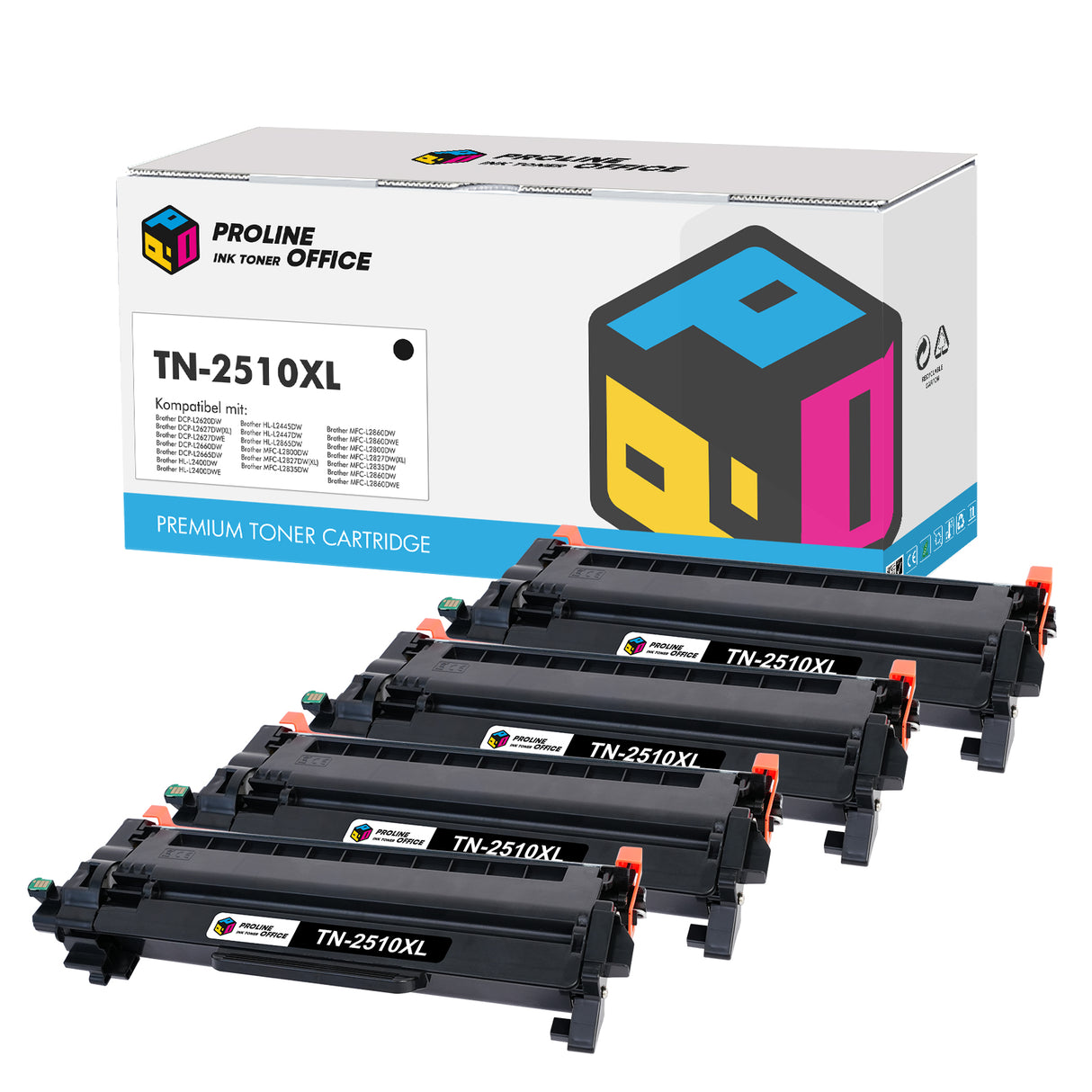 Brother MFC-L2860DWE Toner TN-2510XL 4pk