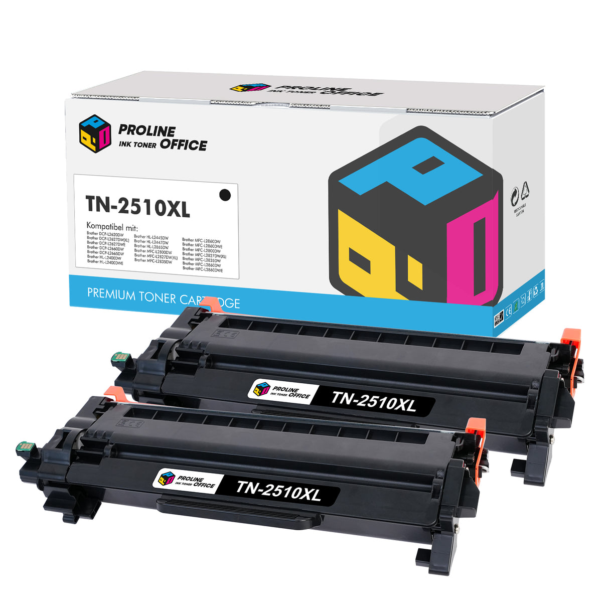 Brother MFC-L2860DW Toner TN-2510XL 2pk