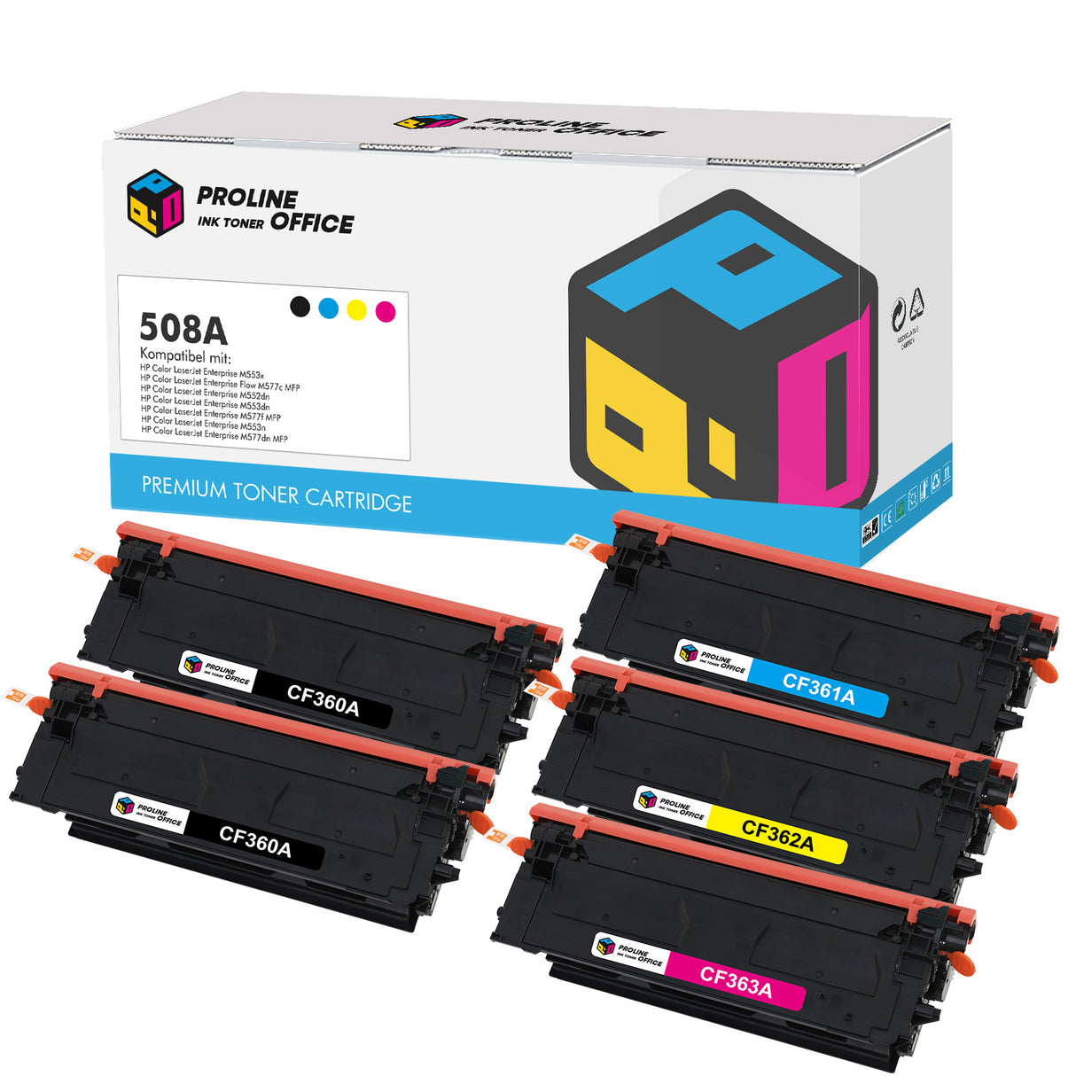 HP Color LaserJet Enterprise M553n Toner 5pk