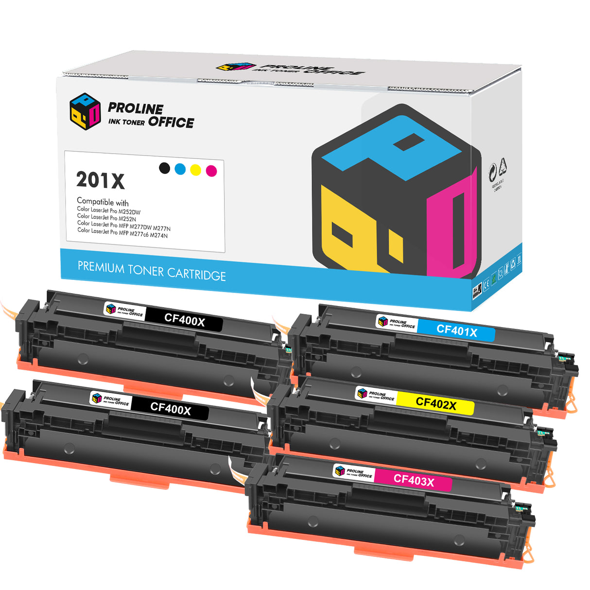 HP Color Laserjet Pro M252n Toner 5pk