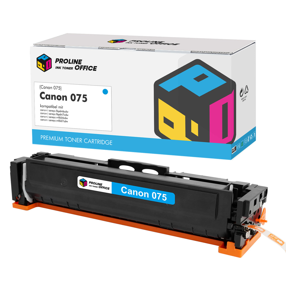 Kompatibel Canon 075 Toner Patronen Cyan