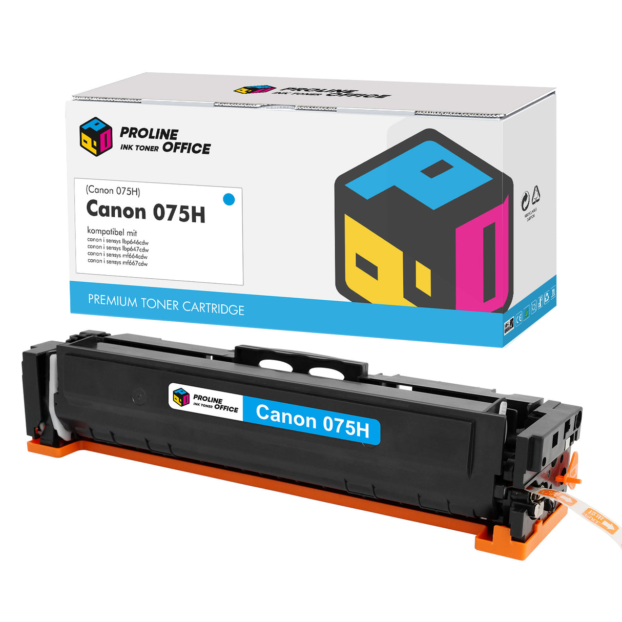 Kompatibel Canon 075H Toner Patronen Cyan