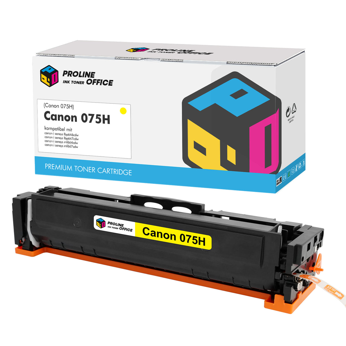 Kompatibel Canon 075H Toner Patronen Gelb