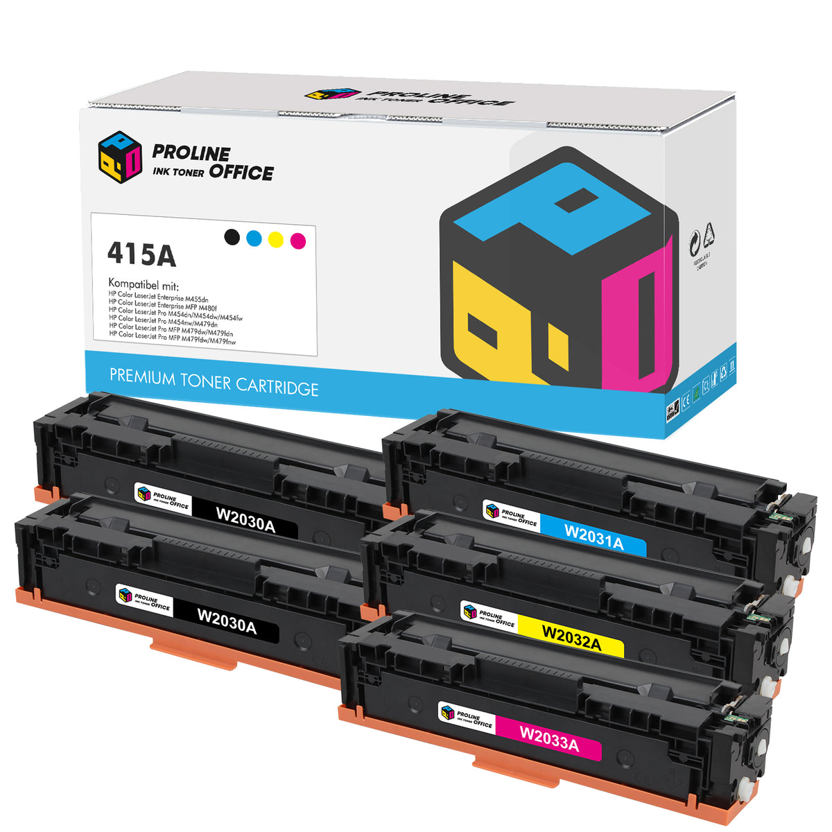 Set Hp Kit KomKompatibel HP Color LaserJet Pro M454dn Toner Set – ProlineOffice