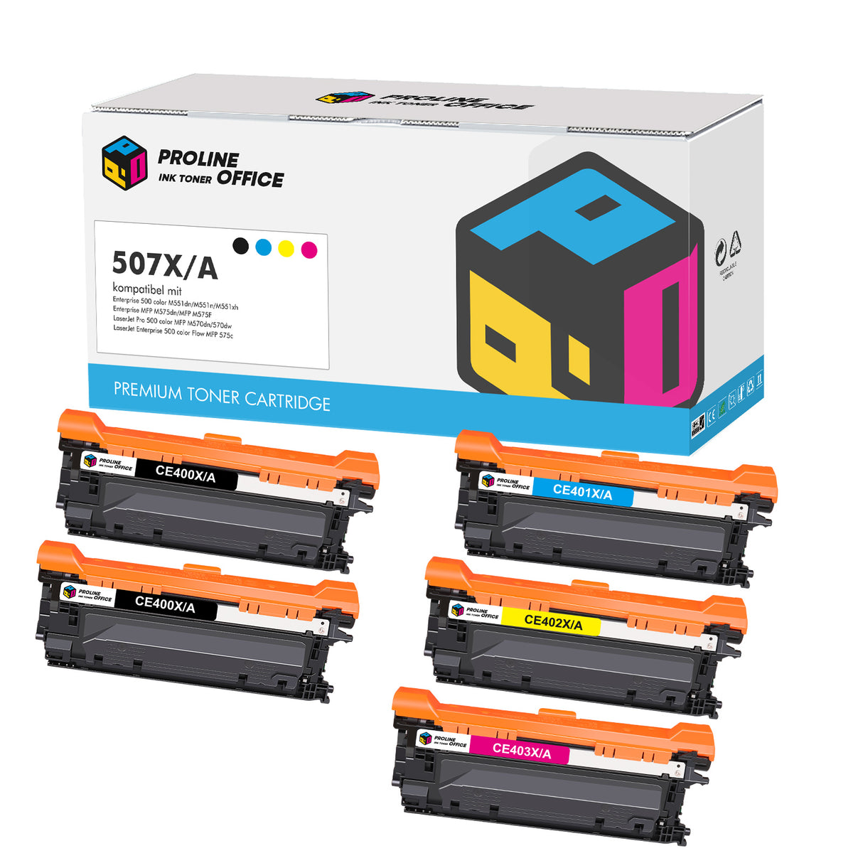 HP Laserjet Pro 500 Color MFP M570dw Toner - 507A/X
