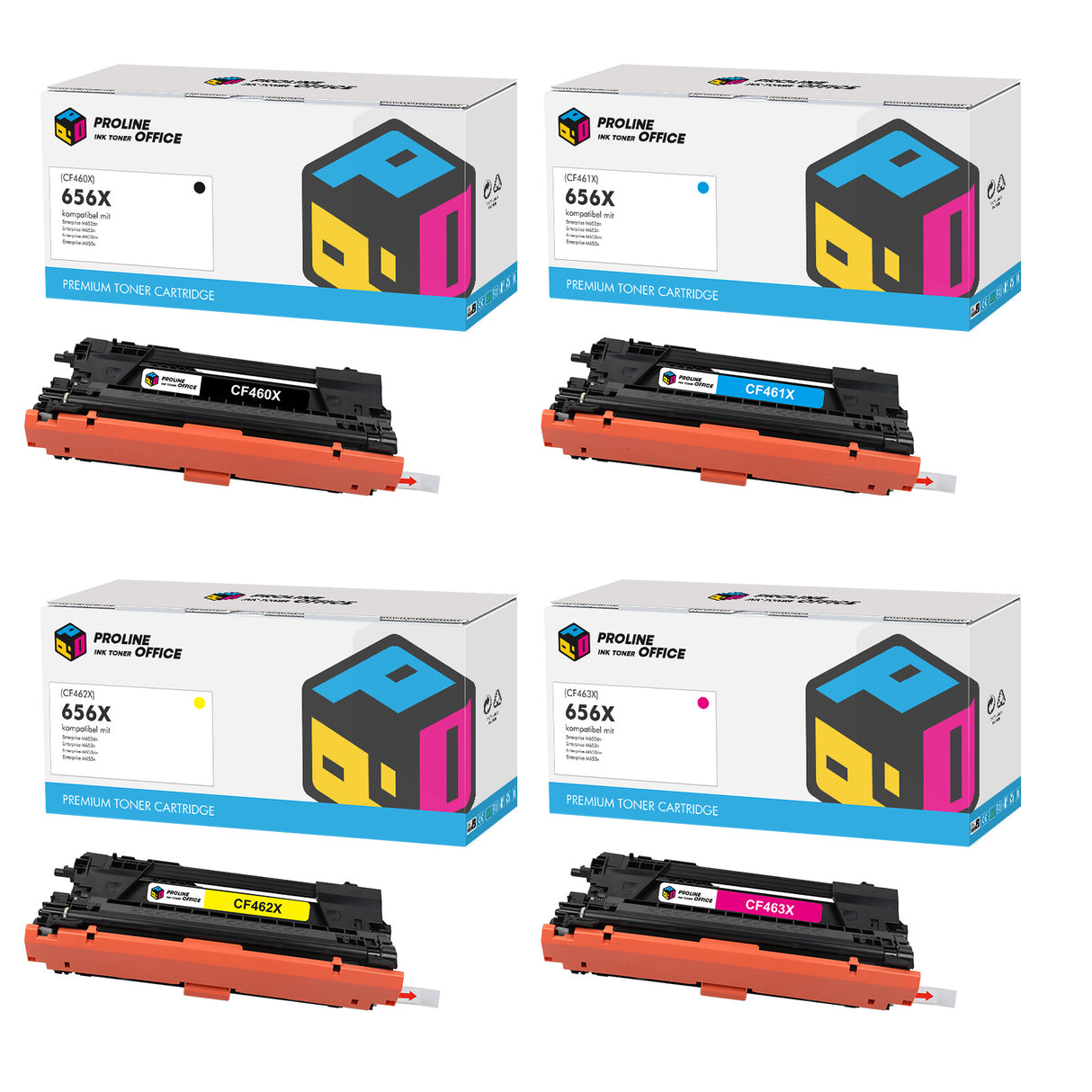 Kompatibel HP 656X Toner Patronen Multipack