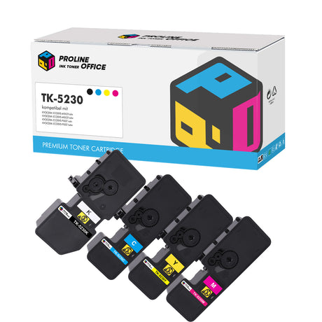 Kompatibel Kyocera ECOSYS M5521cdw Toner Set - Brother TK-5230 CMYK Multipack